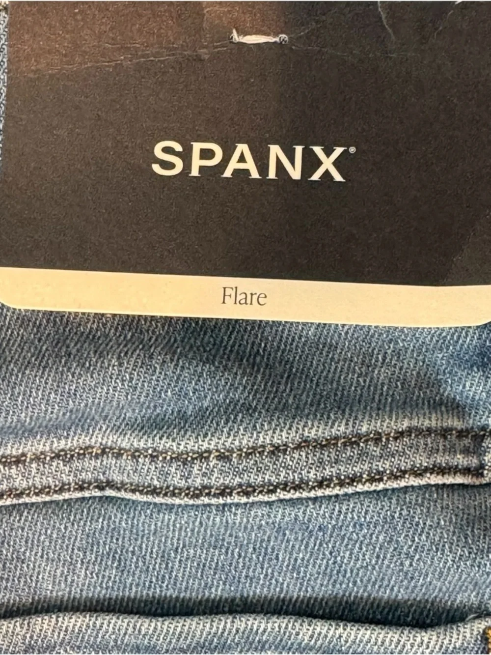 Spanx Stonewashed Blue Pull-On Sculpting Flare Denim Jeans Size S NWT - Picture 5 of 7